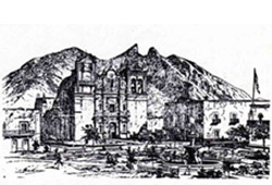 Plaza Mayor y Catedral a mediados del siglo XIX
